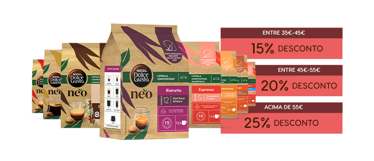 Desconto Neo - Cápsulas- NESCAFÉ® Dolce Gusto® header image