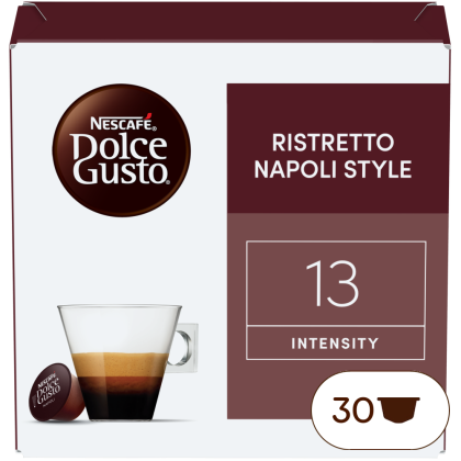 Embalagem de 30 C&aacute;psulas RISTRETTO NAPOLI 30 C&Aacute;PSULAS NESCAF&Eacute;&reg; Dolce Gusto&reg; 