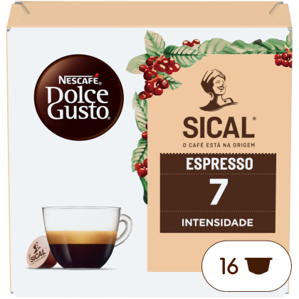 Embalagem de 16 C&aacute;psulas Espresso Sical&reg; NESCAF&Eacute;&reg; Dolce Gusto&reg; 
