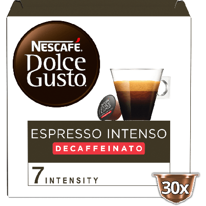 Embalagem de 30 C&aacute;psulas Espresso Intenso Decaffeinato 30 C&Aacute;PSULAS NESCAF&Eacute;&reg; Dolce Gusto&reg; 