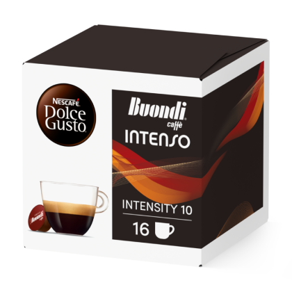 Embalagem de 16 C&aacute;psulas BUONDI INTENSO 16 C&Aacute;PSULAS NESCAF&Eacute;&reg; Dolce Gusto&reg; 