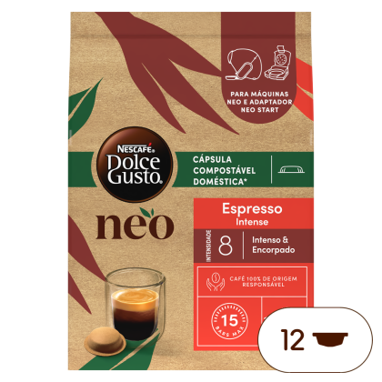 Embalagem de 12 C&aacute;psulas NEO ESPRESSO INTENSE NESCAF&Eacute;&reg; Dolce Gusto&reg; 