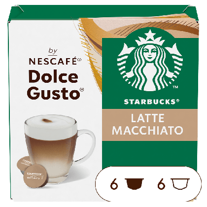 Embalagem de 12 C&aacute;psulas STARBUCKS LATTE MACCHIATO NESCAF&Eacute;&reg; Dolce Gusto&reg; 