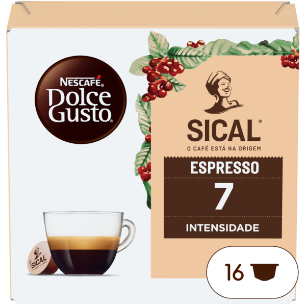 Embalagem de 16 Cápsulas Espresso Sical® NESCAFÉ® Dolce Gusto® 