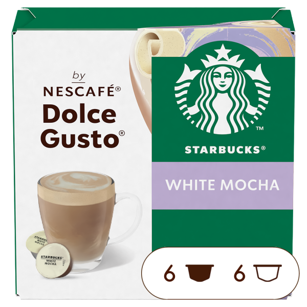 Embalagem de 12 Cápsulas Starbucks® White Mocha NESCAFÉ® Dolce Gusto® 