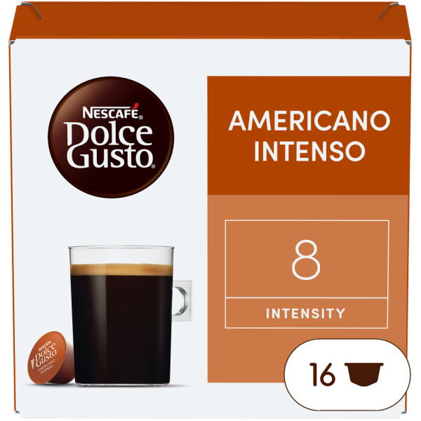 Embalagem de 16 Cápsulas Americano Intenso NESCAFÉ® Dolce Gusto® 