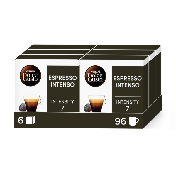 Embalagem de 96 Cápsulas ESPRESSO INTENSO 6X16 CÁPSULAS NESCAFÉ® Dolce Gusto® 