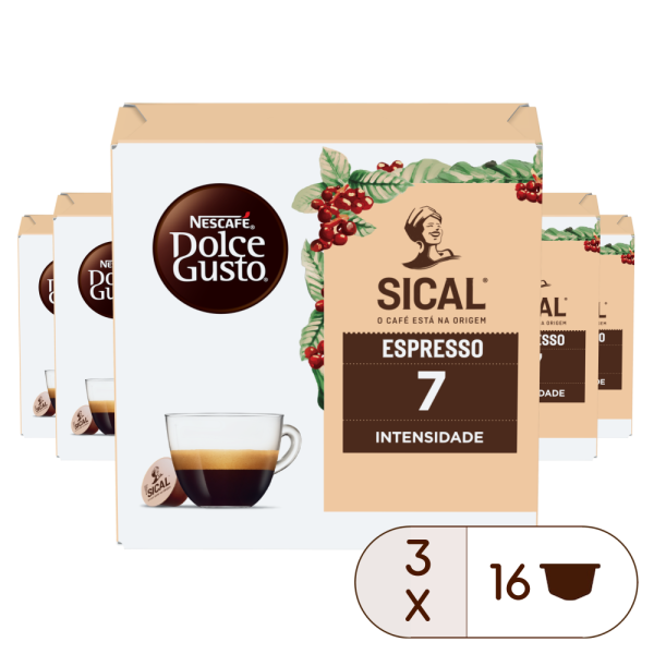 Embalagem de 48 Cápsulas SICAL 3X16 CÁPSULAS NESCAFÉ® Dolce Gusto® 