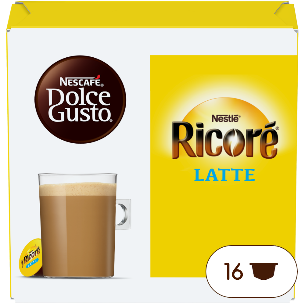 Embalagem de 16 Cápsulas Ricoré Latte NESCAFÉ® Dolce Gusto® 