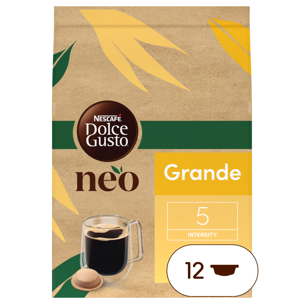 Pacote de cápsulas de café grande Neo Dolce Gusto
