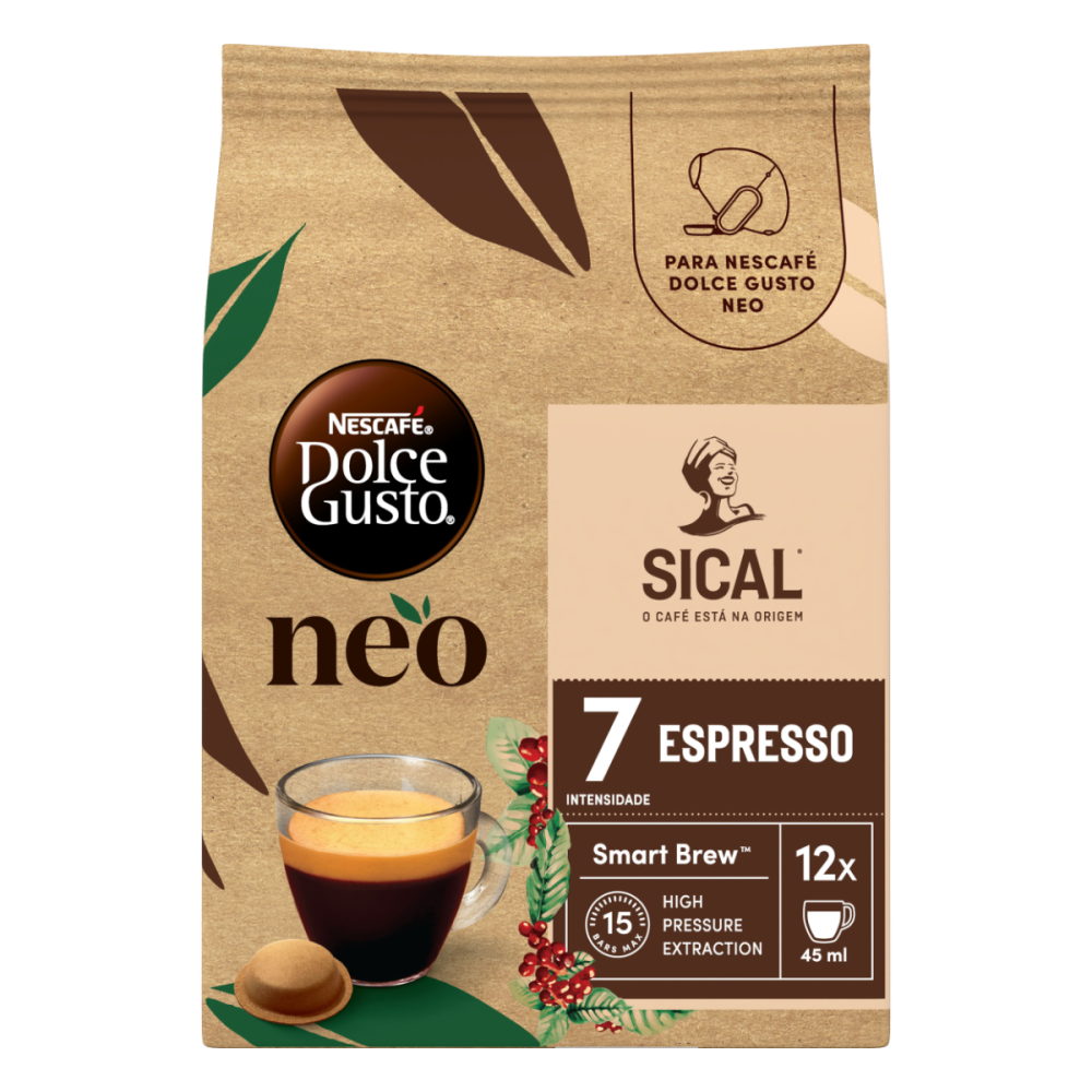 Pacote de cápsulas de café espresso Neo Dolce Gusto
