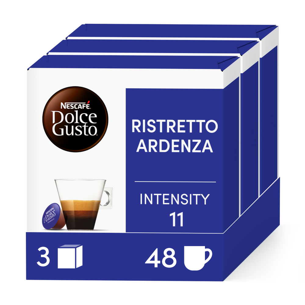 Embalagem de 48 Cápsulas Ristretto Ardenza 3X16 Cápsulas NESCAFÉ® Dolce Gusto® 