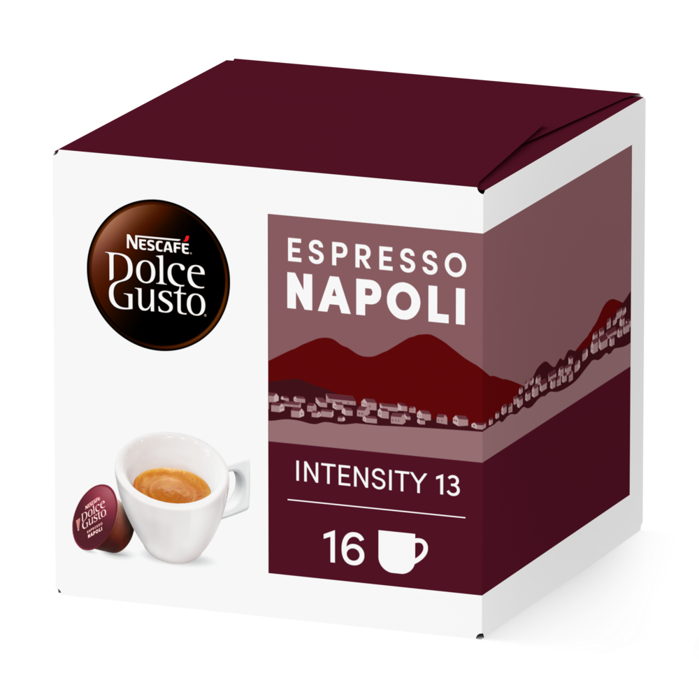Embalagem de 16 Cápsulas RISTRETTO NAPOLI 16 CÁPSULAS NESCAFÉ® Dolce Gusto® 