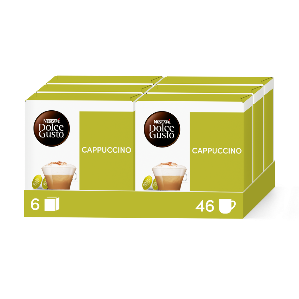 Embalagem de 96 Cápsulas CAPPUCCINO 6X16 CAPSULAS NESCAFÉ® Dolce Gusto® 