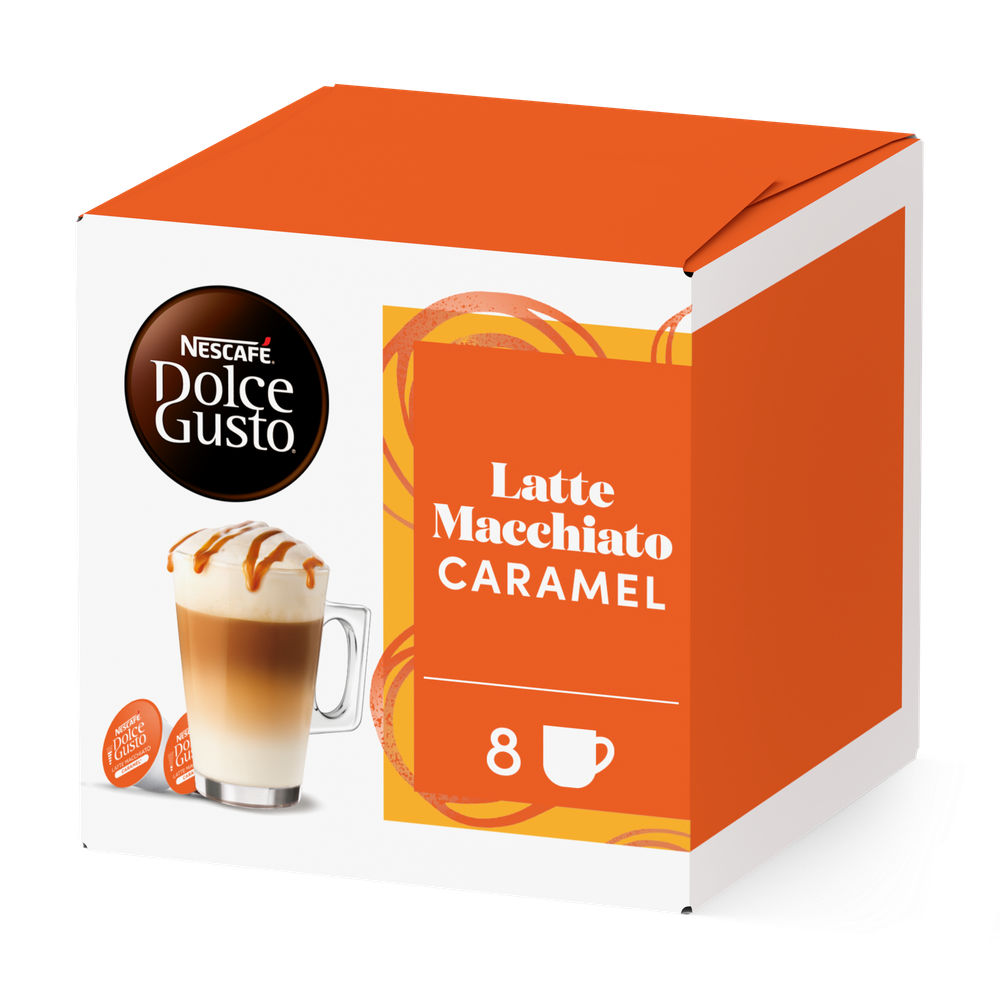 Embalagem de 16 Cápsulas CARAMEL LATTE MACCHIATO NESCAFÉ® Dolce Gusto® 