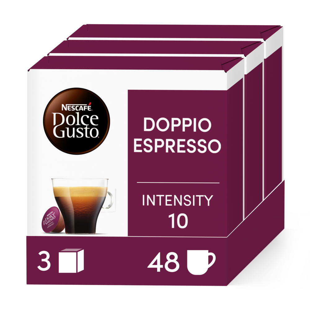 Embalagem de 48 Cápsulas Double Espresso 3x16 Cápsulas NESCAFÉ® Dolce Gusto® 