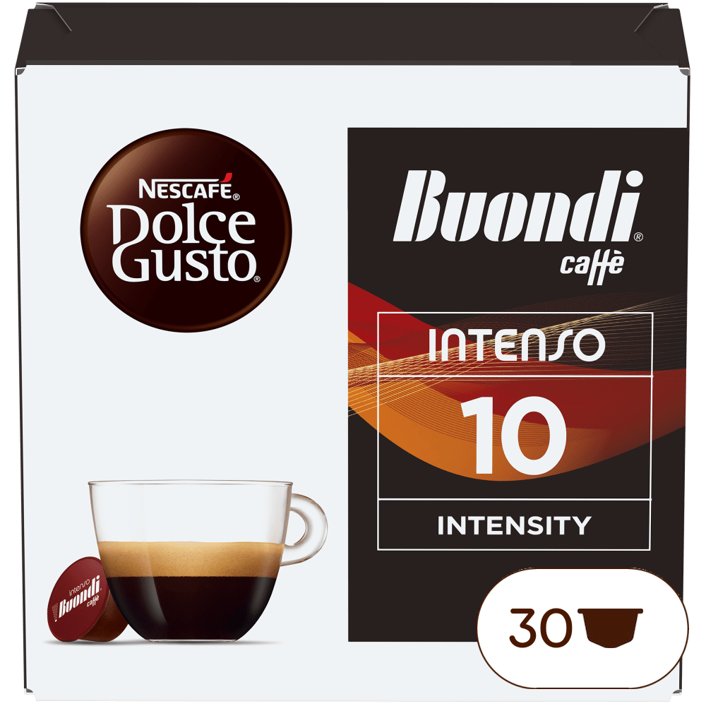 Embalagem de 30 Cápsulas BUONDI INTENSO 30 CÁPSULAS NESCAFÉ® Dolce Gusto® 