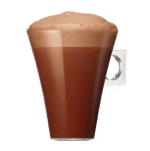 Chococcino em copo transparente