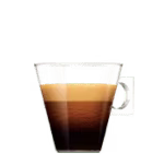 Café expresso em chávena transparente