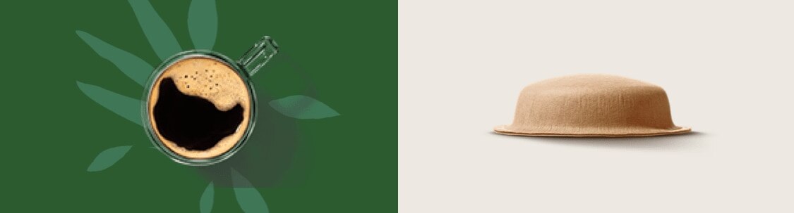 Prepara&ccedil;&atilde;o de caf&eacute; com c&aacute;psulas de papel NEO horizontal