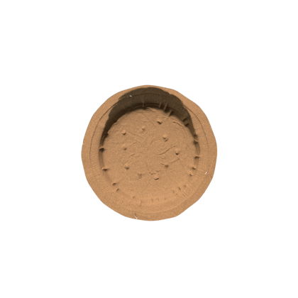 Imagem de um objeto redondo de papel