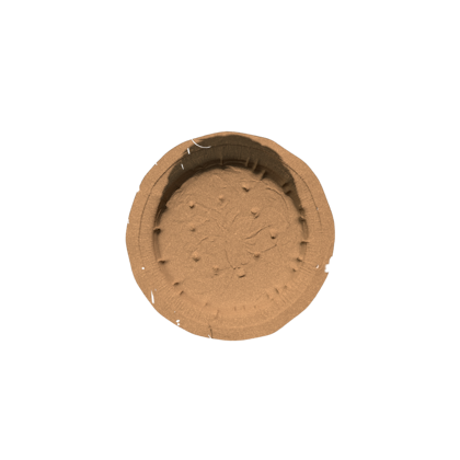 Biscoito nan redondo com detalhes em relevo