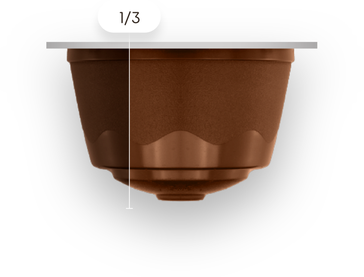 Representação de 1/3 de Cápsula de café