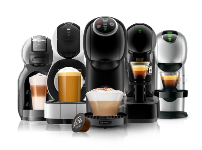 Máquinas de café Dolce Gusto com bebidas de café
